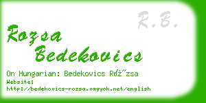 rozsa bedekovics business card